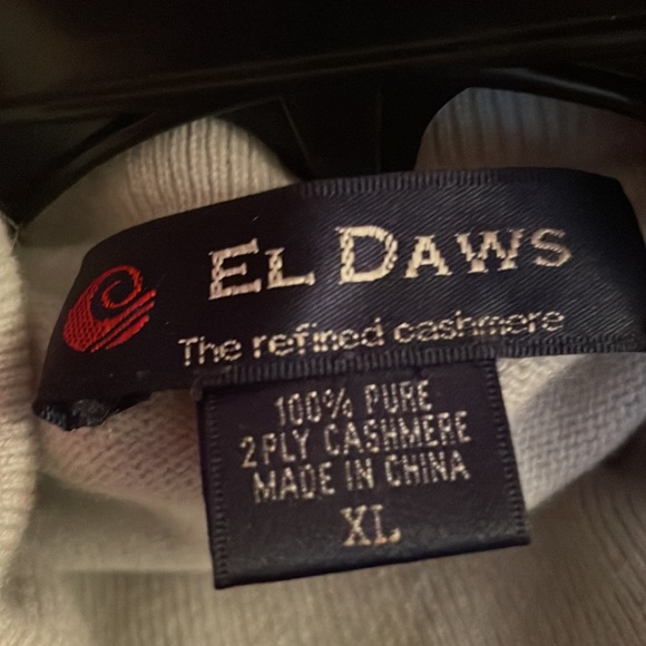EL Daws 💯 Light Blue 2 Ply Turtleneck Cashmere Sweater.Size XL. NWOT🔺FIRM🔺 - Picture 3 of 5